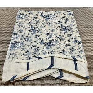 Waverly Fairhaven Window Valance 78x16 Blue Floral Double Layer Cottagecore